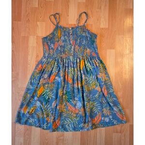 Curvy Sense leaf print sundress